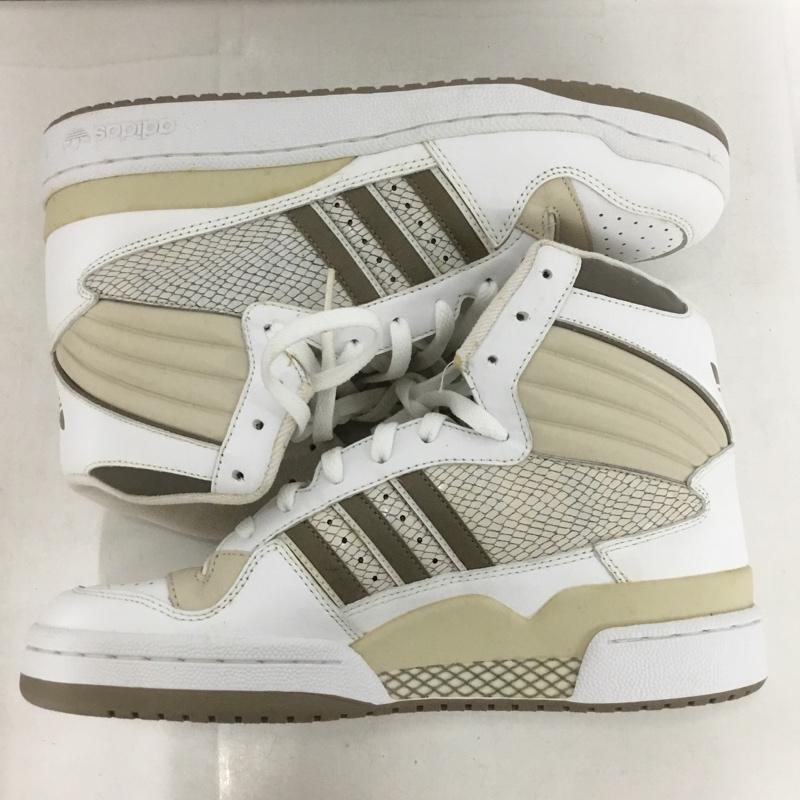 アディダス adidas スニーカー スニーカー 036804 FLEETWOOD 28cm 箱有 28.0cm ロゴ、文字 白 / ホワイト / X ベージュ / ベージュ /  メンズ USED 古着 中古 10133396