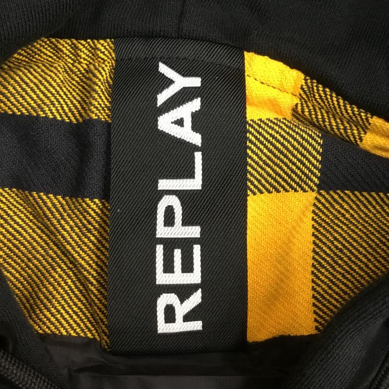リプレイ REPLAY ジャケット、上着 ジャケット、ブレザー L チェック 黒 / ブラック / X 黄 / イエロー /  メンズ USED 古着 中古 10105693