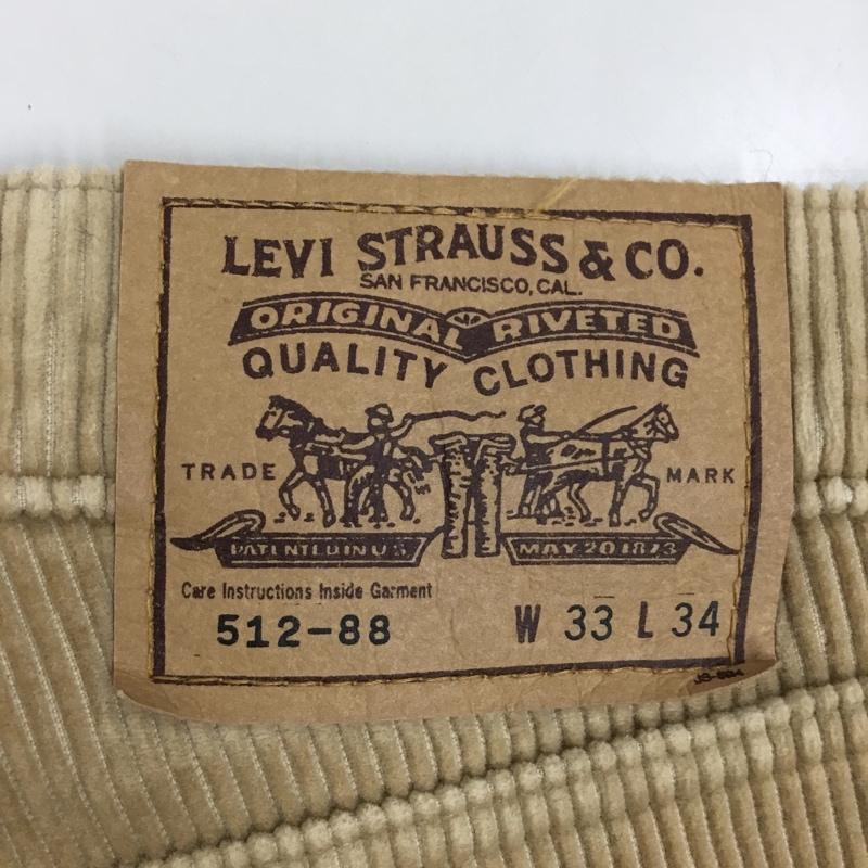 リーバイストラウスアンドコー Levi Strauss & co. パンツ デニム、ジーンズ コーデュロイパンツ ワイドパンツ ストレートパンツ 90s 日本製 太畝 33インチ 無地 ベージュ / ベージュ /  メンズ USED 古着 中古 10116230