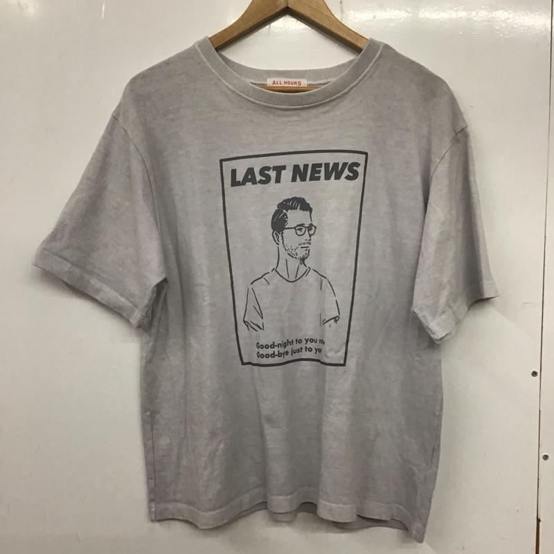 オールアワーズ ALL HOURS Tシャツ 半袖 半袖カットソー プリントTシャツ クルーネックカットソー 1 プリント 灰 / グレー /  レディース USED 古着 中古 10135414