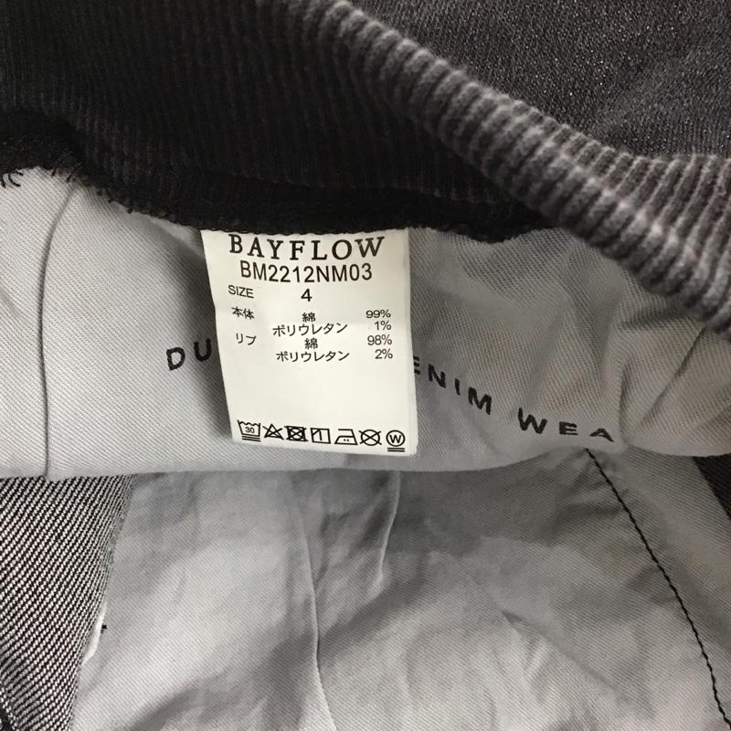 ベイフロー BAYFLOW パンツ デニム、ジーンズ デニムパンツ ワイドパンツ カジュアルパンツ ストレッチパンツ L 無地 黒 / ブラック /  メンズ USED 古着 中古 10129637