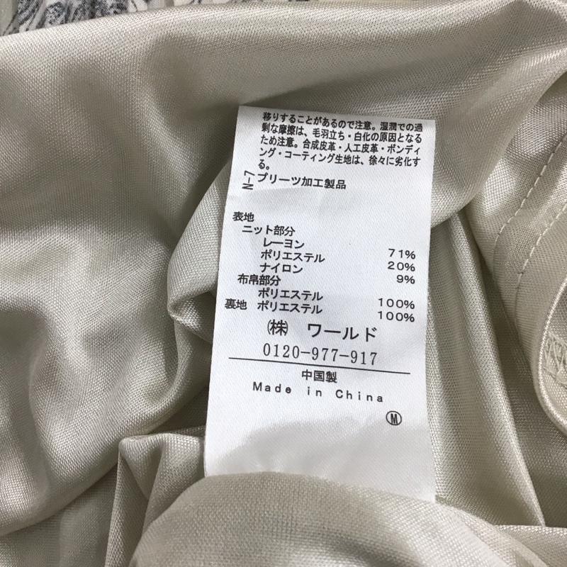インデックス index ワンピース ロングスカート 半袖ロングワンピース フレアスカート 切り替えワンピース M 総柄 マルチカラー / マルチカラー /  レディース USED 古着 中古 10111499
