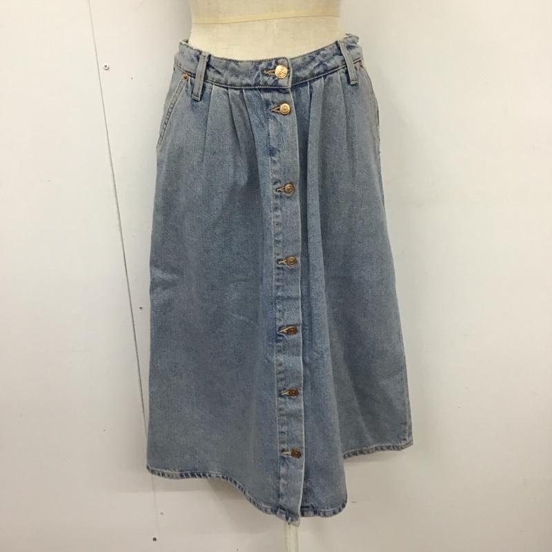 ザラ ZARA スカート ロングスカート デニムスカート フロントボタン XS 無地 青 / ブルー /  レディース USED 古着 中古 10121553