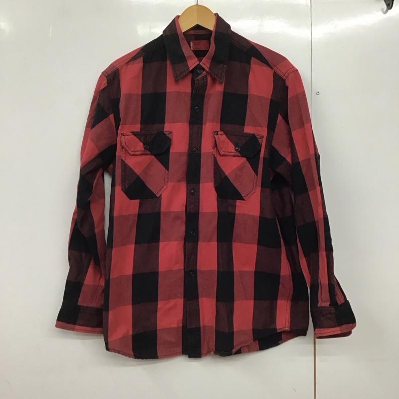 リーバイス Levi s シャツ、ブラウス 長袖 長袖シャツ チェックシャツ カラーシャツ M チェック 黒 / ブラック / X 赤 / レッド /  メンズ USED 古着 中古 10143404