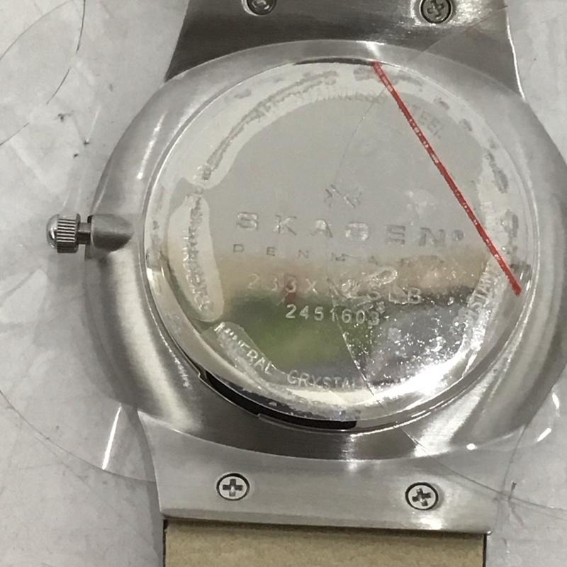 スカーゲン SKAGEN 腕時計 アナログ（クォーツ式） 233XXLSLB レザーベルト 箱有 ロゴ、文字 黒 / ブラック /  メンズ USED 古着 中古 10134346