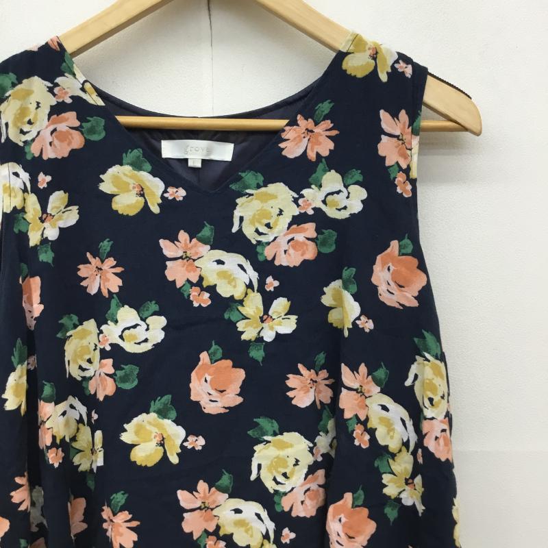 グローブ grove タンクトップ タンクトップ L 花柄 紺 / ネイビー /  レディース USED 古着 中古 10139195