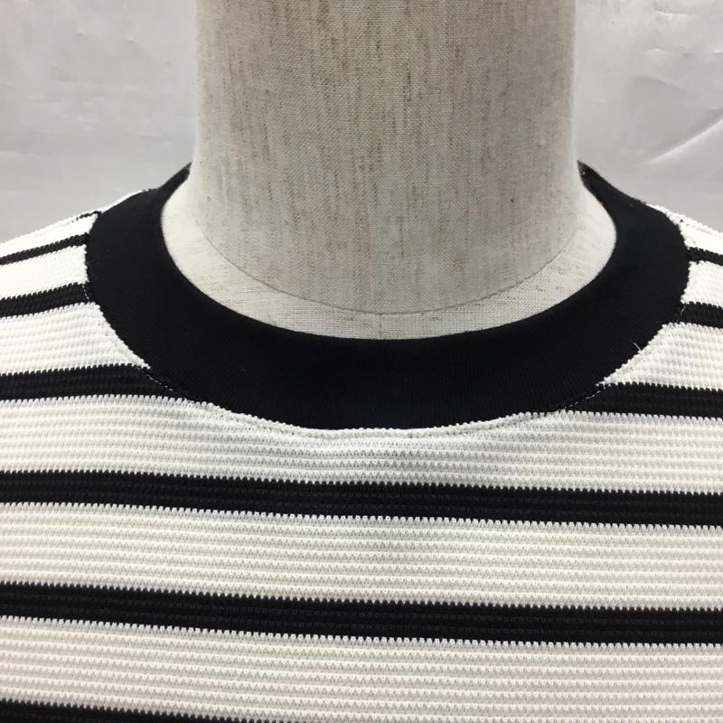 ラコステ LACOSTE カットソー 長袖 長袖カットソー クルーネックカットソー ロングスリーブカットソー 5 ボーダー柄 白 / ホワイト / X 黒 / ブラック /  メンズ USED 古着 中古 10120461