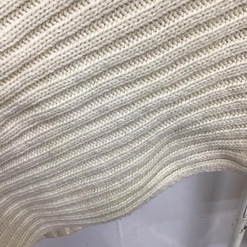 ザラ ZARA ニット、セーター 七分袖 6873 108 712 アシンメトリー ポンチョ M 無地 アイボリー / アイボリー /  レディース USED 古着 中古 10119631