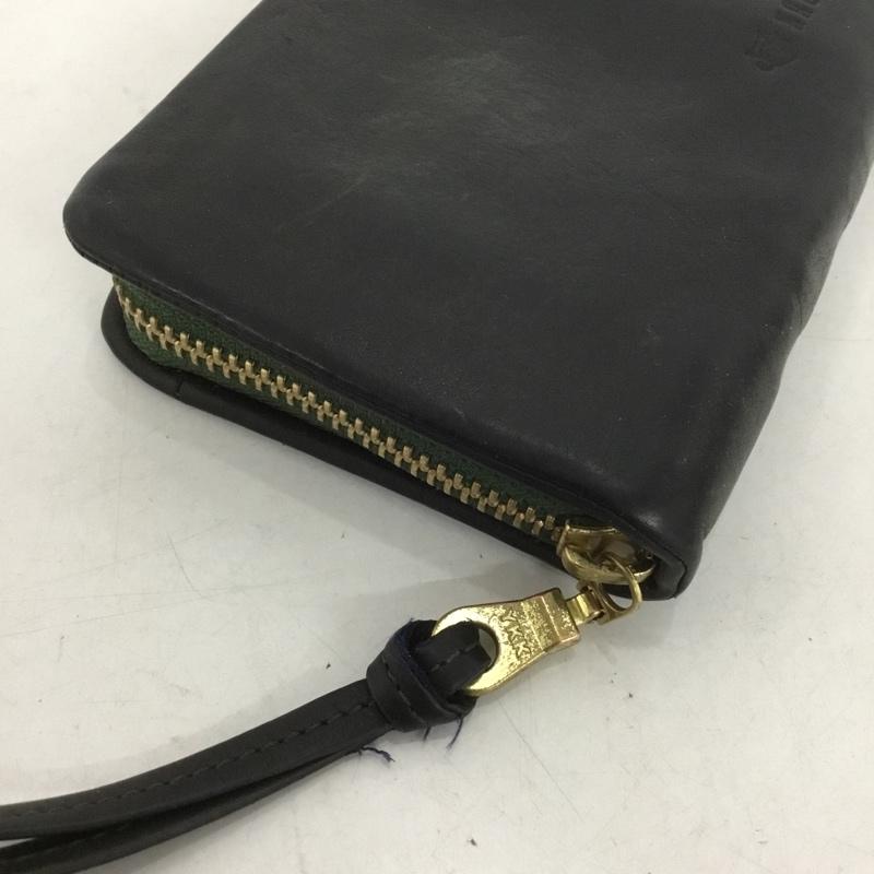 ノーティアム NAUGHTIAM 財布 長財布 ラウンドファスナー レザー ロゴ、文字 黒 / ブラック /  メンズ USED 古着 中古 10143927