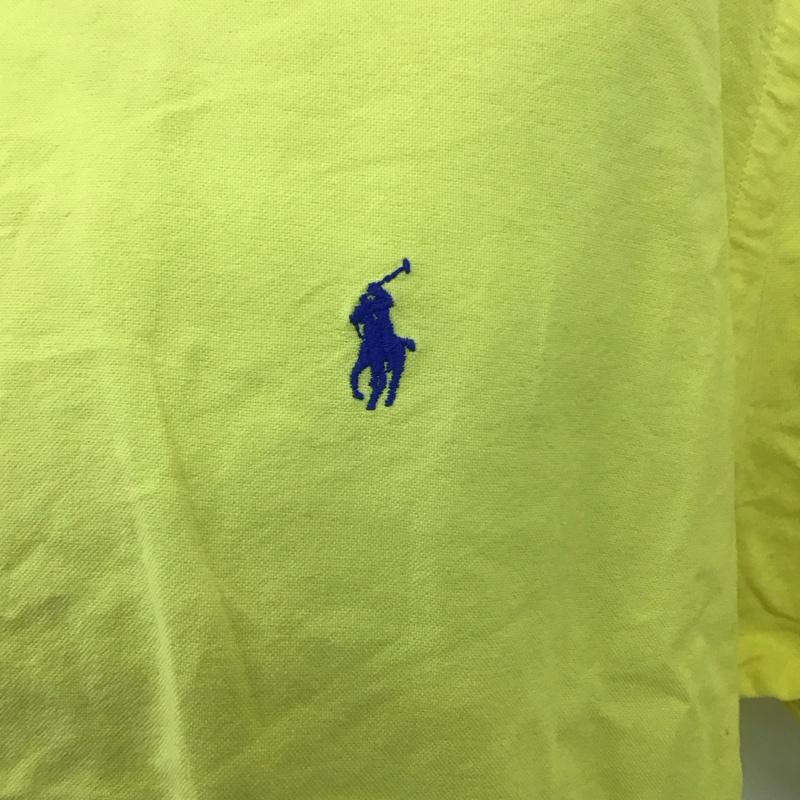 ラルフローレン RALPHLAUREN シャツ、ブラウス 半袖 ボタンダウンシャツ L 無地 黄 / イエロー /  メンズ USED 古着 中古 10107902