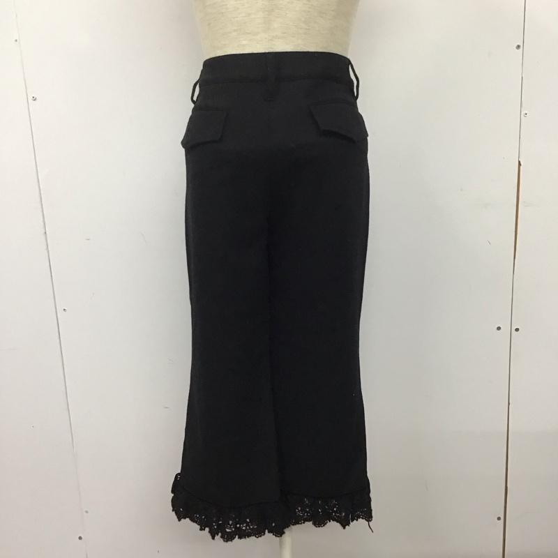 ピンクハウス PINK HOUSE セットアップ セットアップ P0103FJ01 P0103FP03 襟レース 裾レース ジャケット パンツ 七分丈パンツ L 無地 黒 / ブラック /  レディース USED 古着 中古 10144434