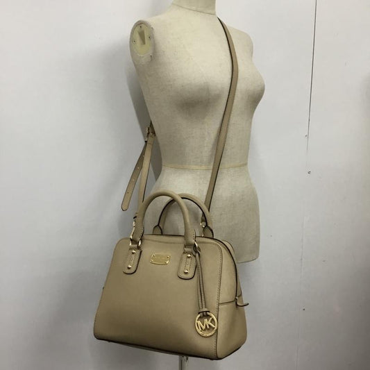 マイケルコース MICHAEL KORS ハンドバッグ ハンドバッグ 35S7GD251L 2WAY ショルダー ロゴ、文字 ベージュ / ベージュ / X 金 / ゴールド /  レディース USED 古着 中古 10106300