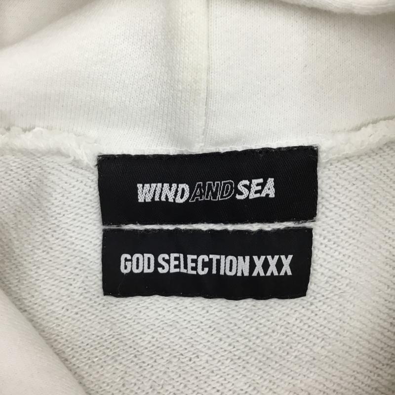 ウィンダンシー WIND AND SEA パーカー 長袖 WDS-XXX-SP-07 GOD SELECTION XXX XL ロゴ、文字 白 / ホワイト /  メンズ USED 古着 中古 10113465