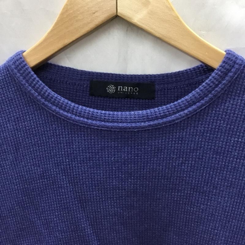 ナノユニバース nano・universe Tシャツ 半袖 672-0124062 クルーネック ワッフル M 無地 青 / ブルー /  メンズ USED 古着 中古 10119330