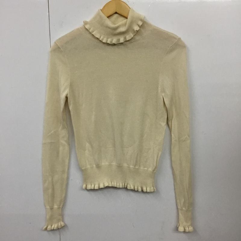 ラルフローレン RALPHLAUREN ニット、セーター 長袖 長袖ニットカットソー フリルカラーカットソー 160cm 無地 アイボリー / アイボリー /  ガールズ USED 古着 中古 10110310