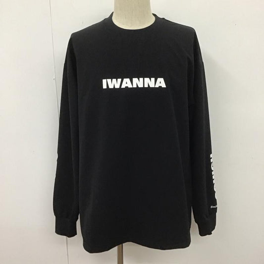 バックチャンネル Back Channel カットソー 長袖 長袖カットソー クルーネックカットソー 長袖Tシャツ ロングスリーブカットソー L ロゴ、文字 黒 / ブラック /  メンズ USED 古着 中古 10107245