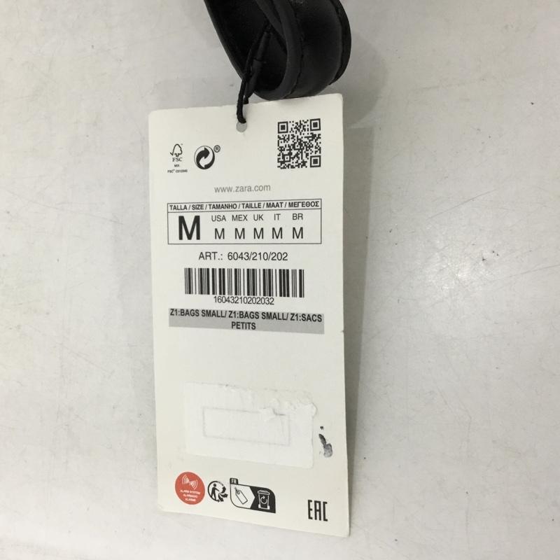 ザラ ZARA ショルダーバッグ ショルダーバッグ 6043 210 202 タグ付き 無地 黒 / ブラック / X アイボリー / アイボリー /  レディース USED 古着 中古 10147767