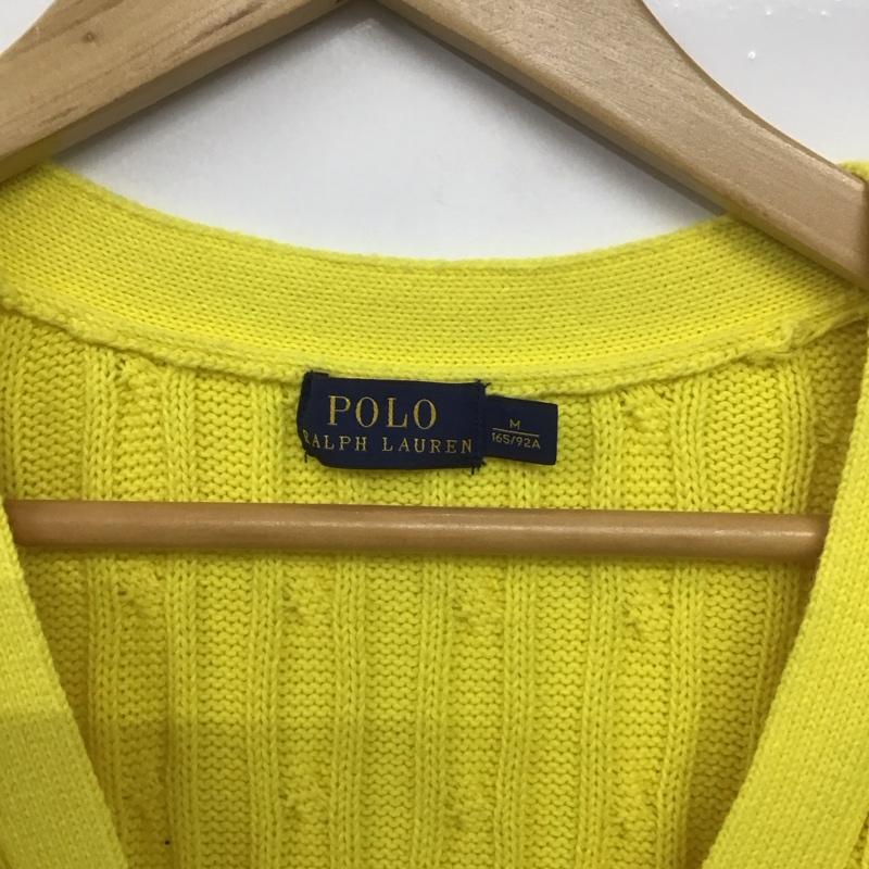 ポロラルフローレン POLO RALPH LAUREN カーディガン 長袖 M 無地 黄 / イエロー /  レディース USED 古着 中古 10149036