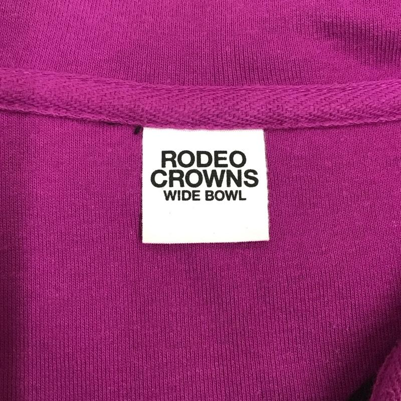 ロデオクラウンズワイドボウル RODEO CROWNS WIDE BOWL トレーナー 長袖 426fah80-023b SHAREHALFZIPスウェット 長袖トレーナー ジップネック FREE ロゴ、文字 黒 / ブラック /  メンズ USED 古着 中古 10121447