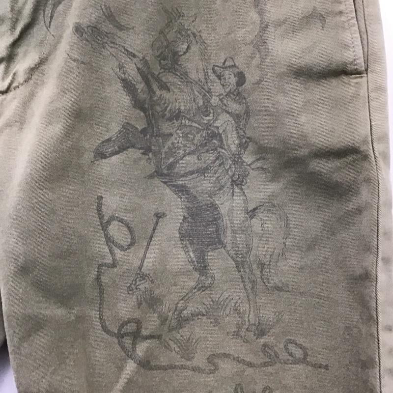 キャリー CALEE パンツ ショートパンツ ショートパンツ ハーフパンツ カジュアルパンツ L プリント カーキ / カーキ /  メンズ USED 古着 中古 10136733