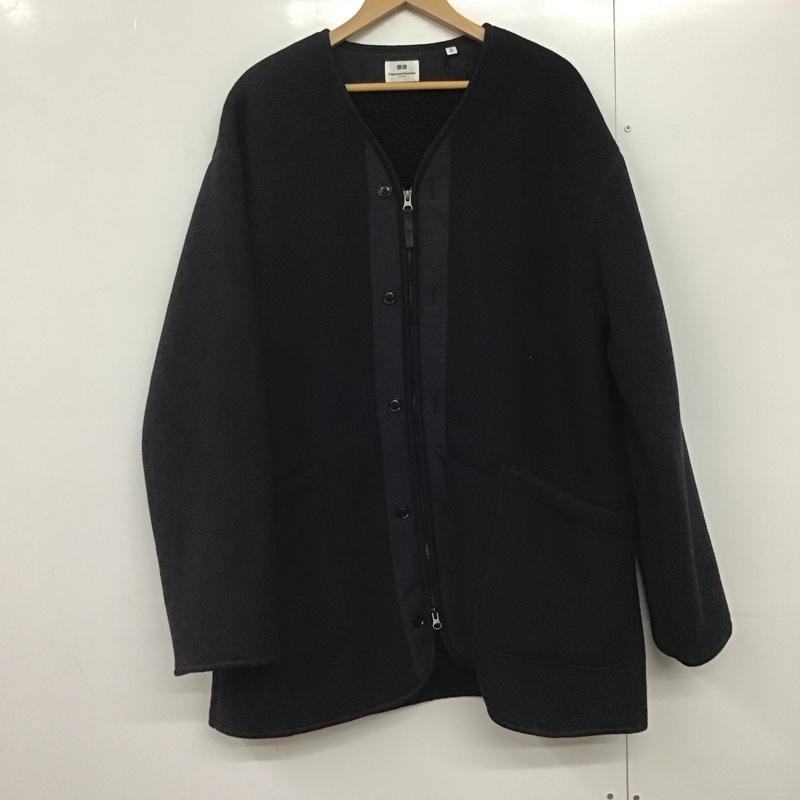 ユニクロ UNIQLO ジャケット、上着 ジャケット、ブレザー 341-423112 EngineeredGarments 19aw ノーカラーフリースコート XL 無地 紺 / ネイビー /  メンズ USED 古着 中古 10144603