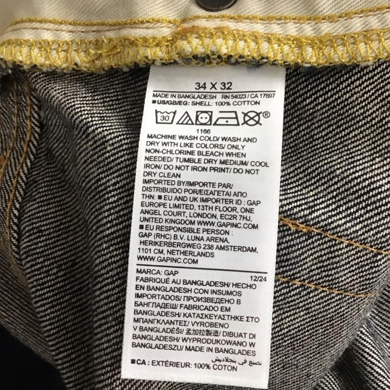 ギャップ GAP パンツ デニム、ジーンズ デニムパンツ ワイドパンツ カジュアルパンツ ストレッチパンツ 34 無地 インディゴ / インディゴ /  メンズ USED 古着 中古 10148578