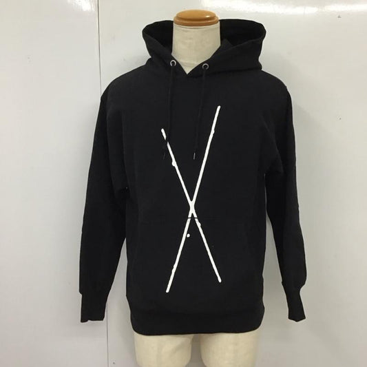 ビームス BEAMS パーカー 長袖 長袖パーカー フード付きパーカー プリントスウェット トレーナー M ロゴ、文字 黒 / ブラック /  メンズ USED 古着 中古 10119274