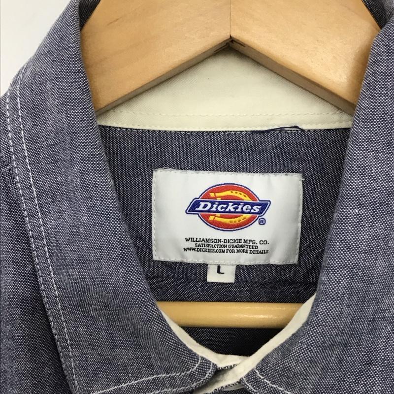 ディッキーズ Dickies シャツ、ブラウス 長袖 長袖シャツ 無地シャツ カラーシャツ L 無地 インディゴ / インディゴ /  メンズ USED 古着 中古 10133173