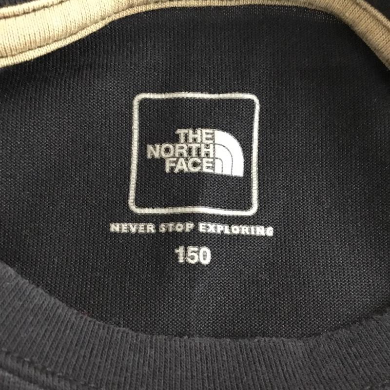 ザノースフェイス THE NORTH FACE Tシャツ 半袖 NTJ32152 ショートスリーブブロックドティー 半袖カットソー プリントTシャツ 150cm ロゴ、文字 黒 / ブラック / X 茶 / ブラウン /  ボーイズ USED 古着 中古 10110023