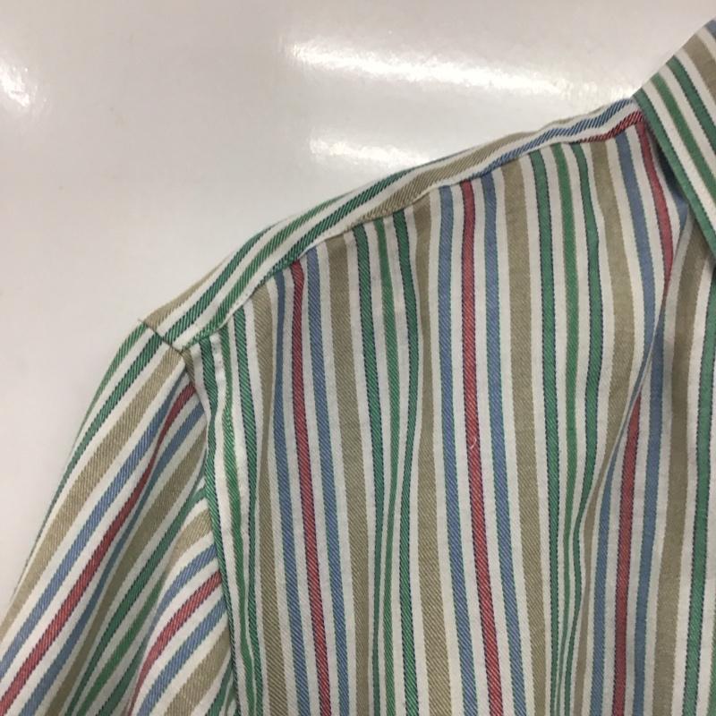 古着 USED シャツ、ブラウス 半袖 半袖シャツ ストライプシャツ ボタンダウンシャツ L ストライプ マルチカラー / マルチカラー /  メンズ USED 古着 中古 10142600