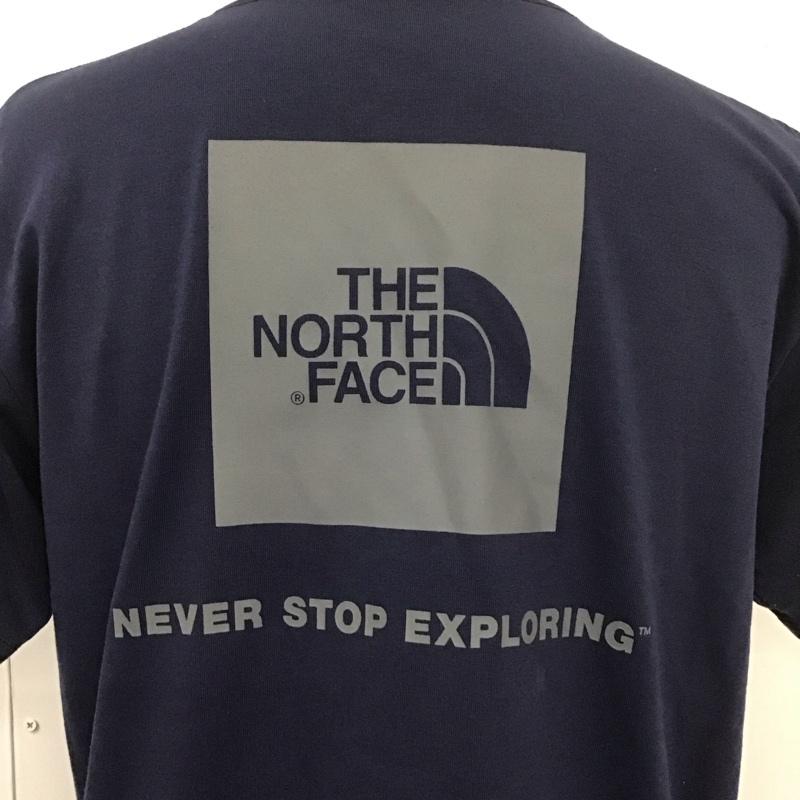 ザノースフェイス THE NORTH FACE Tシャツ 半袖 nt31850 トレッキング半袖Tシャツ プリントTシャツ XL ロゴ、文字 紺 / ネイビー /  メンズ USED 古着 中古 10127422