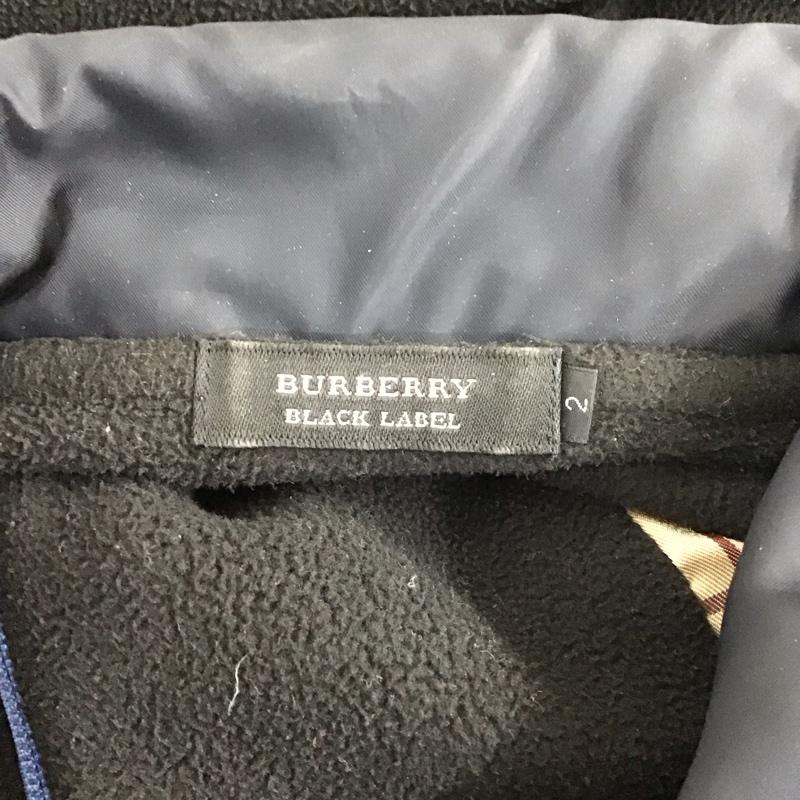 バーバリーブラックレーベル BURBERRY BLACK LABEL ジャケット、上着 ジャンパー、ブルゾン ジップアップジャケット ジャンパー フリースジャケット カジュアルジャケット アウター 2 ロゴ、文字 黒 / ブラック /  メンズ USED 古着 中古 10107692
