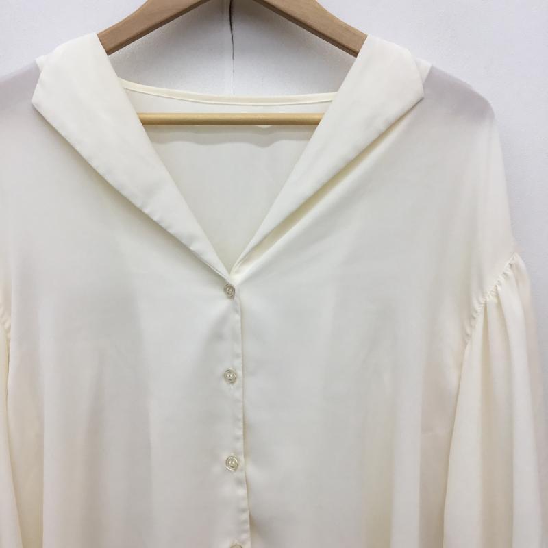 ミスティウーマン mysty woman シャツ、ブラウス 長袖 MW760134AL FREE 無地 アイボリー / アイボリー /  レディース USED 古着 中古 10141328