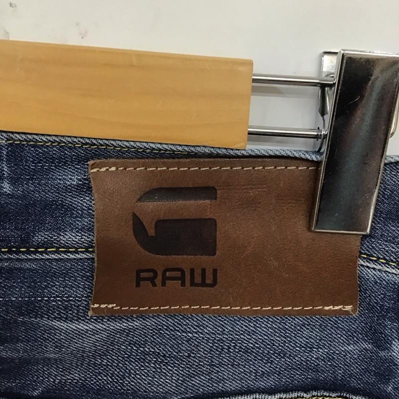 ジースターロゥ G-STAR RAW パンツ デニム、ジーンズ デニムパンツ ストレートパンツ ワイドパンツ カジュアルパンツ 29インチ プリント インディゴ / インディゴ /  メンズ USED 古着 中古 10117836