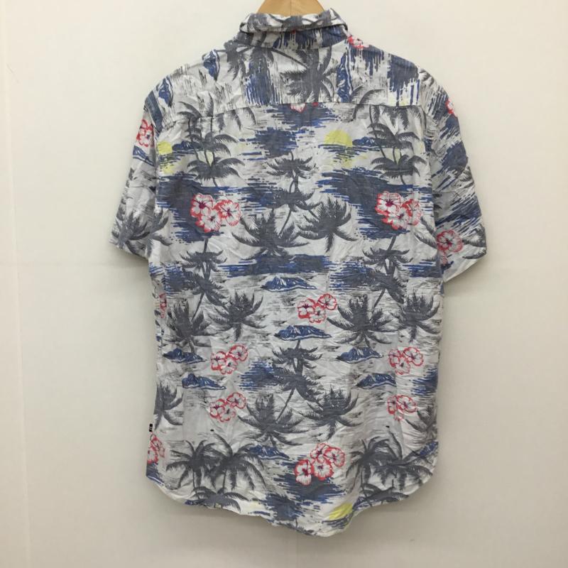ノーティカ NAUTICA シャツ、ブラウス 半袖 L 総柄 白 / ホワイト / X 灰 / グレー / X 桃 / ピンク / X 青 / ブルー /  メンズ USED 古着 中古 10133526