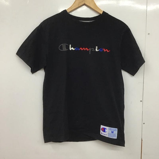 チャンピオン Campion Tシャツ 半袖 c3-h371 ロゴTシャツアクションスタイル プリントTシャツ M ロゴ、文字 黒 / ブラック /  メンズ USED 古着 中古 10146848