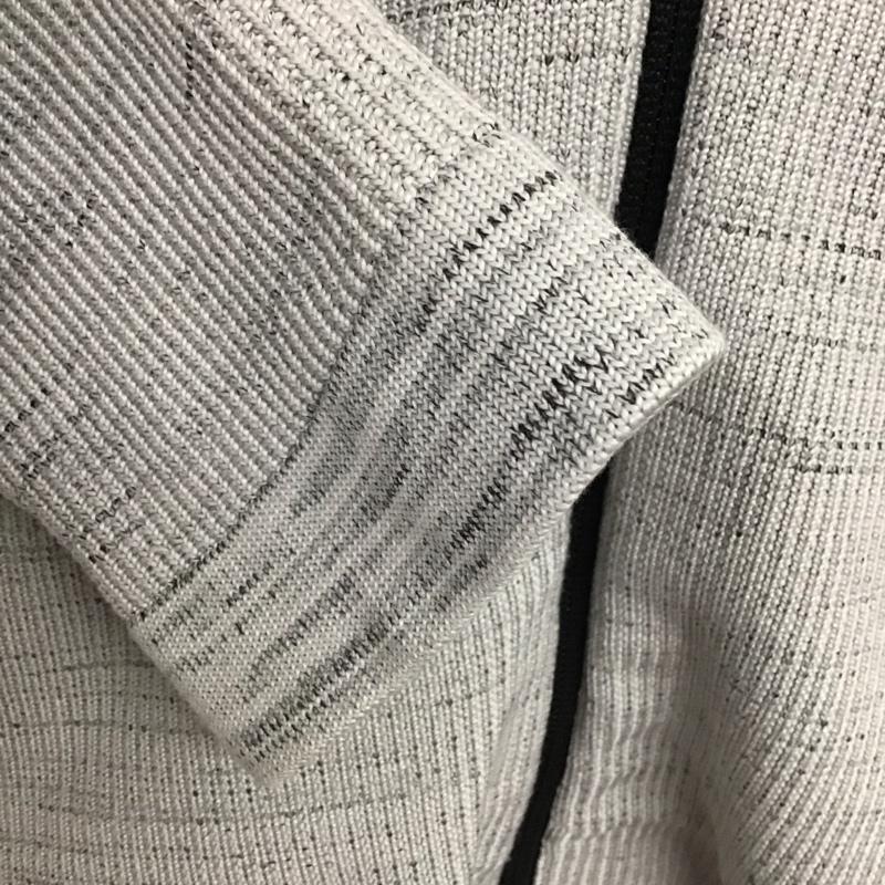 アディダス adidas パーカー 長袖 cf0636 PRIMEKNITHOODIE ジップアップパーカー スポーツウェア ロゴ、文字 灰 / グレー /  メンズ USED 古着 中古 10141219