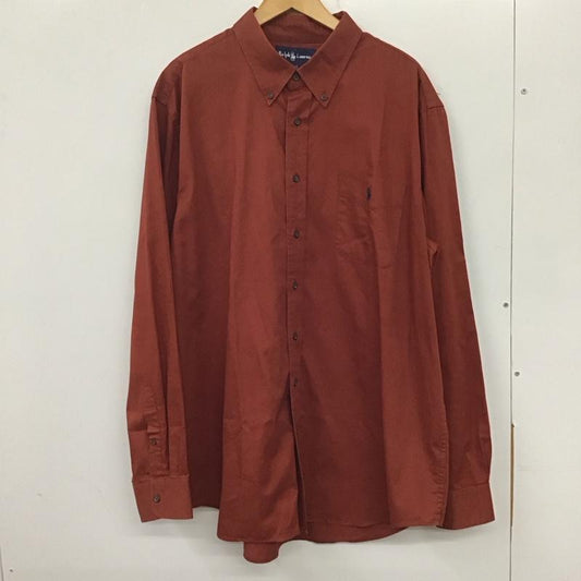 ラルフローレン RALPHLAUREN シャツ、ブラウス 長袖 長袖シャツ 無地シャツ カラーシャツ ボタンダウンシャツ XL 無地 えんじ / ワインレッド /  メンズ USED 古着 中古 10134947