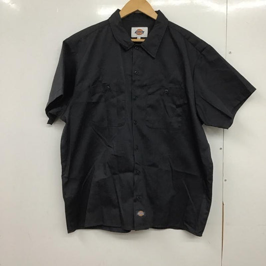 ディッキーズ Dickies シャツ、ブラウス 半袖 半袖シャツ 無地シャツ ポケットシャツ LL 無地 ダークグレー / ダークグレー /  メンズ USED 古着 中古 10146636