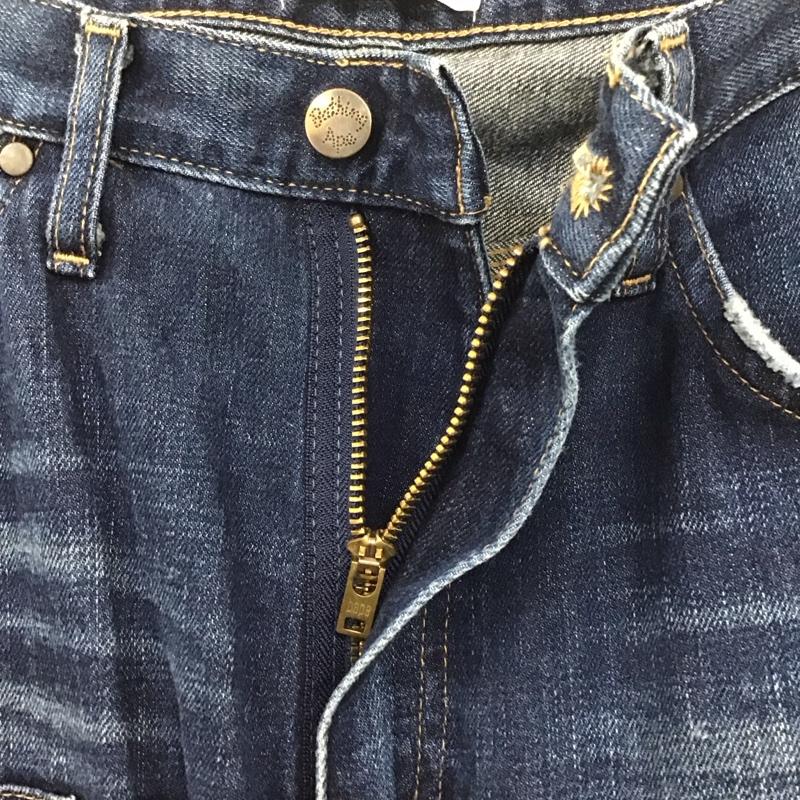 アベイシングエイプ A BATHING APE パンツ デニム、ジーンズ デニムパンツ ストレートパンツ ワイドパンツ カジュアルパンツ M 無地 インディゴ / インディゴ /  メンズ USED 古着 中古 10109788