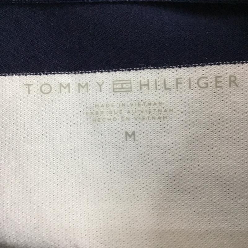 トミーヒルフィガー TOMMY HILFIGER ワンピース ミニスカート ポロ M ボーダー柄 X ロゴ、文字 白 / ホワイト / X 紺 / ネイビー /  レディース USED 古着 中古 10131504