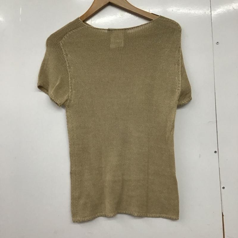 マックスマーラ MaxMara カットソー 半袖 コットンニット S 無地 ベージュ / ベージュ /  レディース USED 古着 中古 10150817