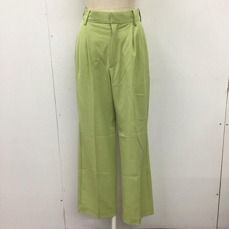 スライ SLY ボトムス ボトムス 030FSA31-1700 COMFY PT センタープレス ストレートパンツ 1 無地 薄緑 / ライトグリーン /  レディース USED 古着 中古 10120150