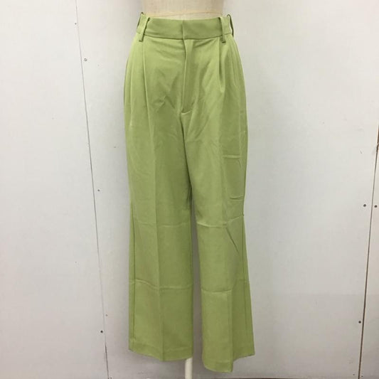 スライ SLY ボトムス ボトムス 030FSA31-1700 COMFY PT センタープレス ストレートパンツ 1 無地 薄緑 / ライトグリーン /  レディース USED 古着 中古 10120150