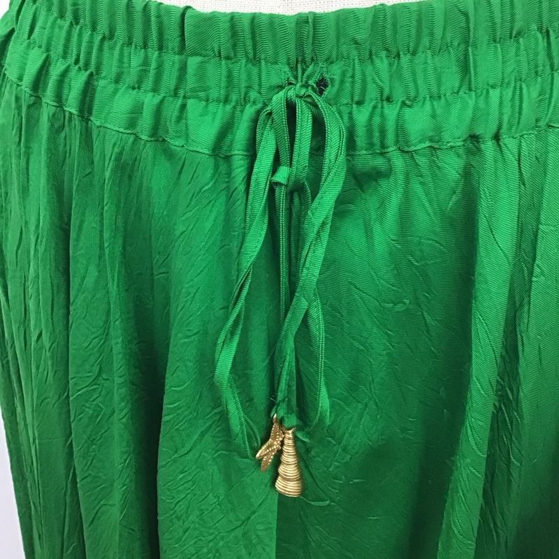 ザラ ZARA スカート ロングスカート 4886 242 500 ギャザースカート タグ付き XS 無地 緑 / グリーン /  レディース USED 古着 中古 10112334