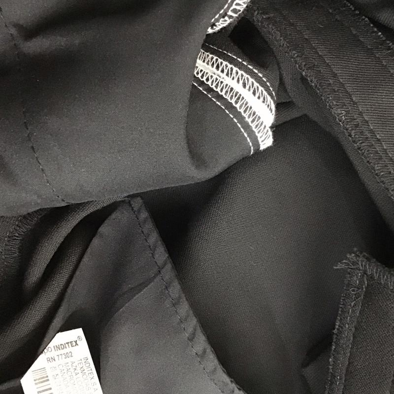 ザラ ZARA ボトムス ボトムス 7385 056 800 サイドラインパンツ イージーパンツ M 無地 黒 / ブラック / X 白 / ホワイト /  レディース USED 古着 中古 10115902