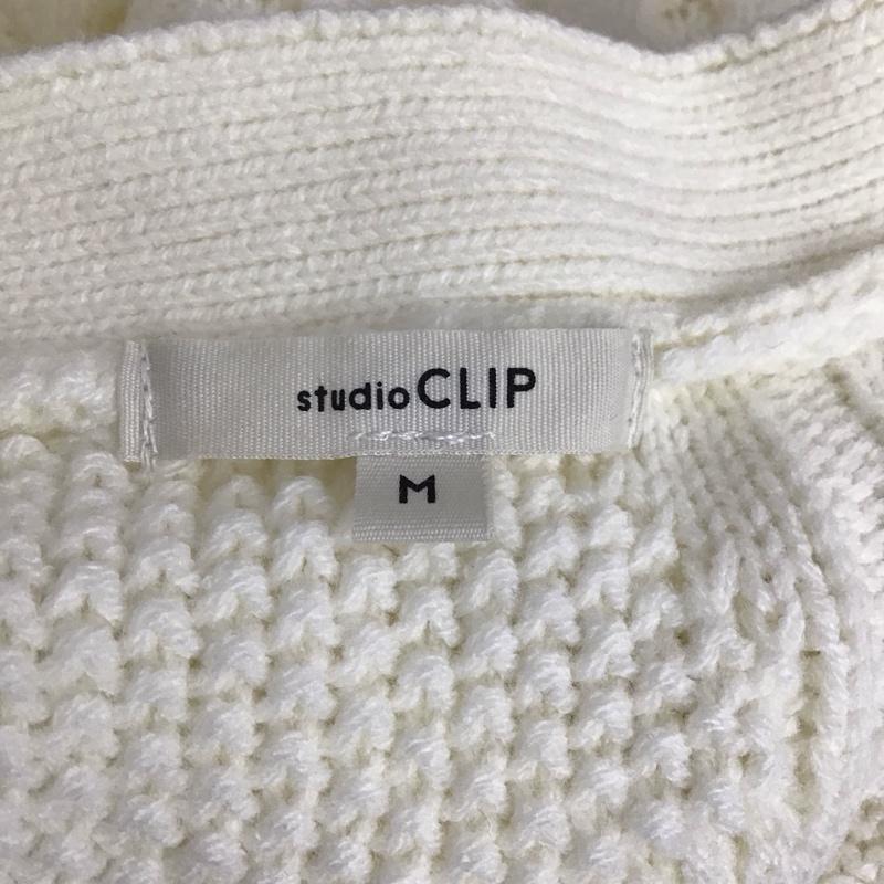 スタディオクリップ studio CLIP カーディガン 長袖 M 無地 白 / ホワイト /  レディース USED 古着 中古 10121743