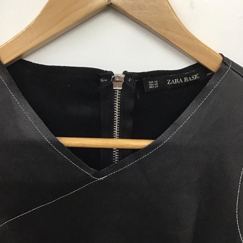 ザラ ZARA ベスト ベスト XS 無地 黒 / ブラック /  レディース USED 古着 中古 10139253