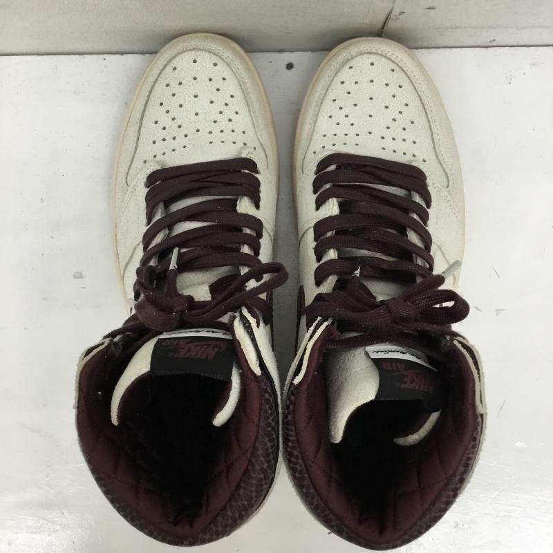 ナイキ NIKE スニーカー スニーカー DO7097–100 A Ma Maniere × Nike Air Jordan 1 Retro High OG Sail and Burgundy 28.0cm ロゴ、文字 白 / ホワイト / X 灰 / グレー / X ボルドー / ボルドー /  メンズ USED 古着 中古 10141695