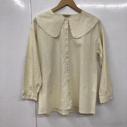 サマンサモスモス Samansa Mos2 シャツ、ブラウス 長袖 FREE 無地 アイボリー / アイボリー /  レディース USED 古着 中古 10130207